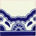 Blue Lace Border Talavera Mexican Tile