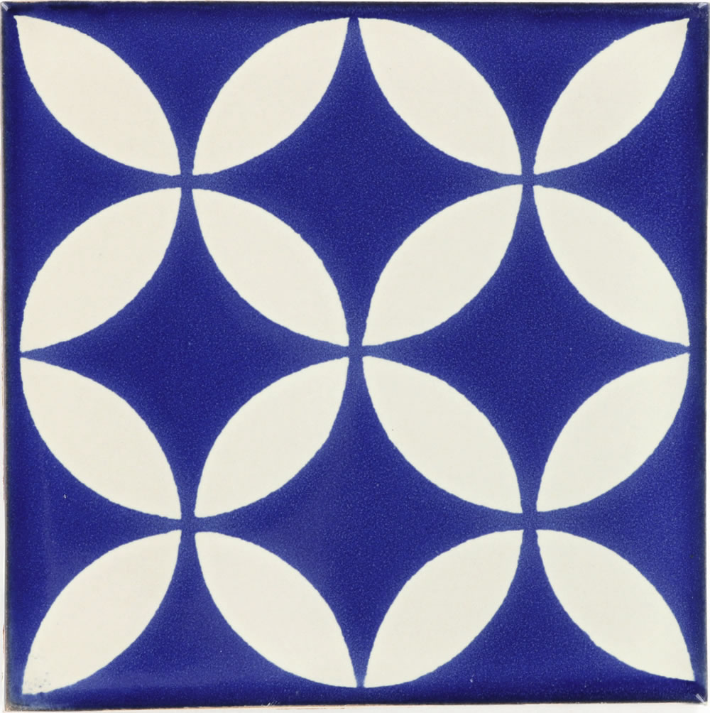 4 x 4 Prisme Blue & White - Dolcer Ceramic Tile by Size