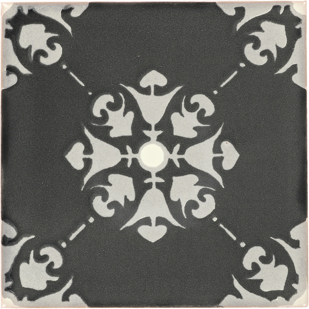 4 x 4 Black Vienna - Dolcer Ceramic Tile by Size
