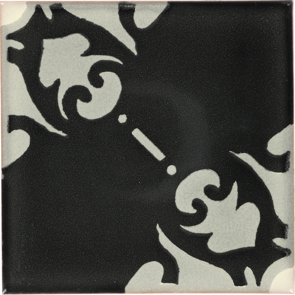 4 x 4 Quarter Black Vienna - Dolcer Ceramic Tile by Size