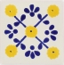 Yellow Marguerite Talavera Mexican Tile