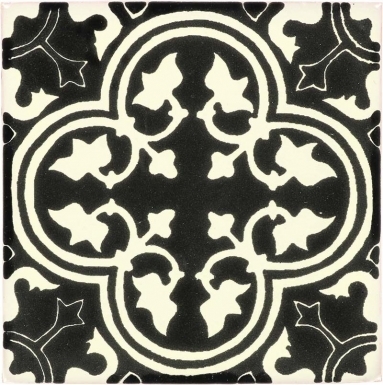 Montseny Black Talavera Mexican Tile