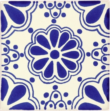 Blue Lace Talavera Mexican Tile