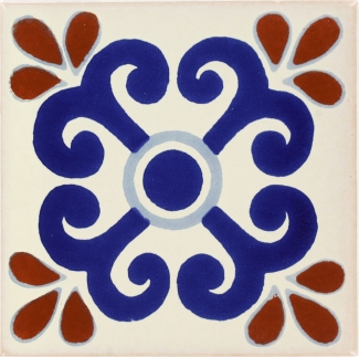 9 Mexican Talavera OFF WHITE Ceramic Tiles S013 