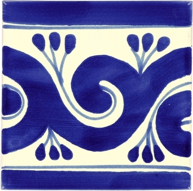 Ola Azul Talavera Mexican Tile