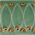 6x6 Green Peacock Border - Talavera Mexican Tile