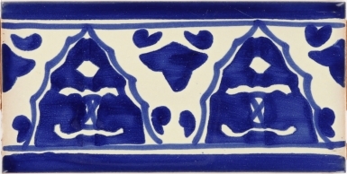 2" x 4.25" Sierra Azul - Talavera Mexican Tile