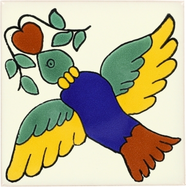 Colorful Bird Talavera Mexican Tile