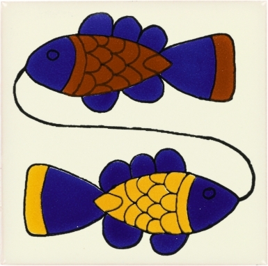 Double Fish Talavera Mexican Tile