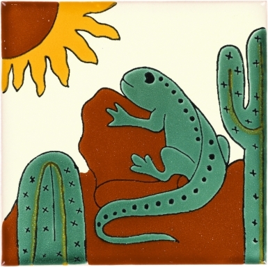 Iguana Talavera Mexican Tile