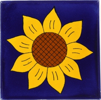 Sunflower 1 Talavera Mexican Tile