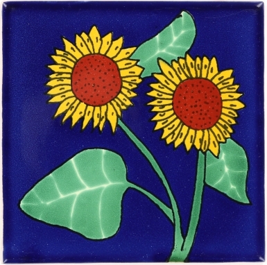 Sunflower 4 Talavera Mexican Tile