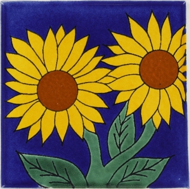 Sunflower 5 Talavera Mexican Tile