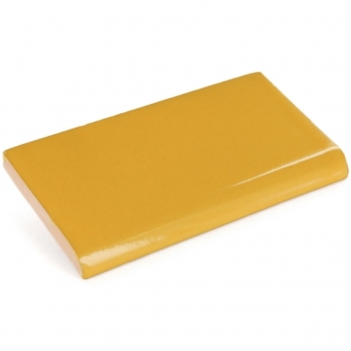 2" x 4.25" Surface Bullnose: Gold Yellow  - Talavera Mexican Tile