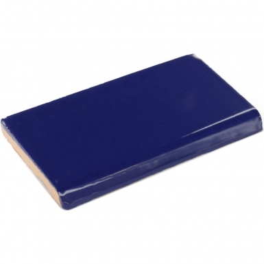 2" x 4.25" Surface Bullnose: Midnight Blue - Talavera Mexican Tile
