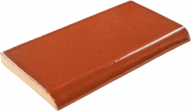 2" x 4.25" Surface Bullnose: Rust - Talavera Mexican Tile