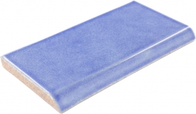 2" x 4.25" Surface Bullnose: Light Blue - Talavera Mexican Tile