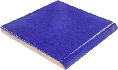 4.25" x 4.25" Surface Bullnose: Midnight Blue - Talavera Mexican Tile