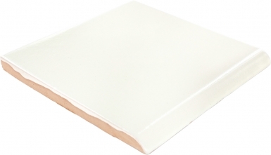 4.25" x 4.25" Surface Bullnose: Vintage White - Talavera Mexican Tile