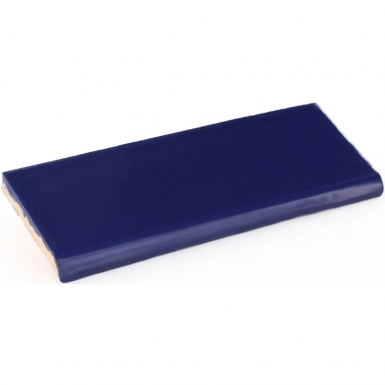 2" x 6" Surface Bullnose: Midnight Blue - Talavera Mexican Tile