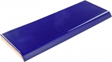 2" x 6" Surface Bullnose: Cobalt Blue - Talavera Mexican Tile