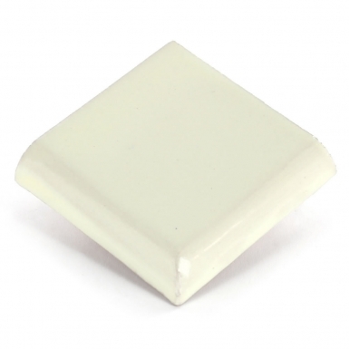 2.125" Double Surface Bullnose: Mexican White - Talavera Mexican Tile
