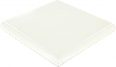 4.25" x 4.25" Double Surface Bullnose: Mexican White - Talavera Mexican Tile