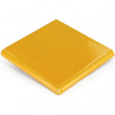 4.25" x 4.25" Double Surface Bullnose: Tangerine Yellow - Talavera Mexican Tile