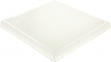 4.25" x 4.25" Double Surface Bullnose: Vintage White - Talavera Mexican Tile