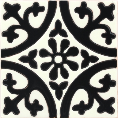 La Quinta Black & Ivory 2 Gloss Santa Barbara Ceramic Tile