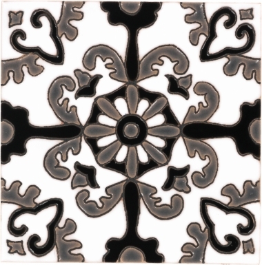 Rosario Black & Gray Gloss Santa Barbara Ceramic Tile