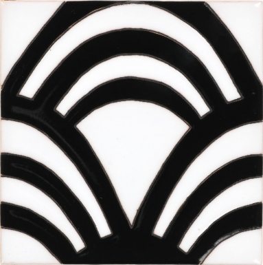 Caire Black & White Gloss Santa Barbara Ceramic Tile