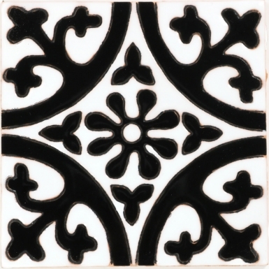 La Quinta Black & White 2 Gloss Santa Barbara Ceramic Tile
