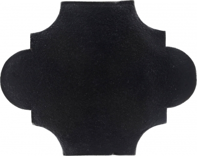 8.125" x 10.625" Slate Black Low-Luster Arabesque 2 - Tierra High Fired Glazed Field Tile