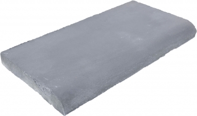 4" x 8" Surface Bullnose: Charcoal - Barcelona Cement Floor Tile
