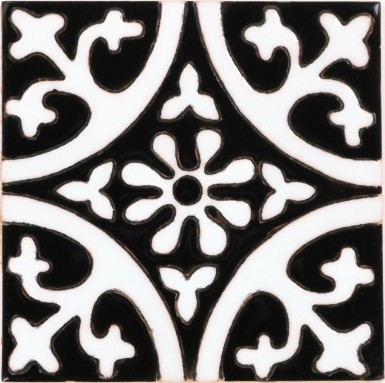 La Quinta Black & White 1 Gloss Santa Barbara Ceramic Tile