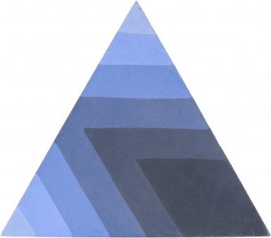 11.75" Blue Shades Triangle - Barcelona Cement Floor Tile