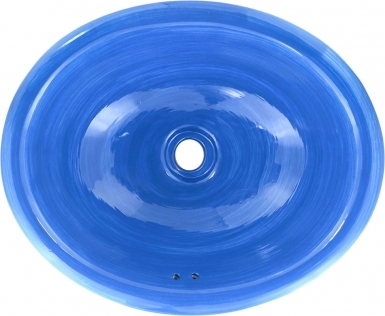 Swirling Turquoise - Oval Drop In Bathroom Sink