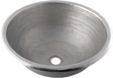 Brushed Nickel - Round Drop-in Copper Sink
