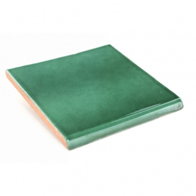 4.25" x 4.25" Surface Bullnose: Light Green - Terra Nova Mediterraneo Ceramic Tile