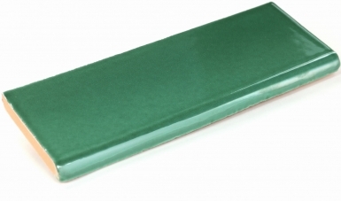 2" x 6" Surface Bullnose: Light Green - Terra Nova Mediterraneo Ceramic Tile