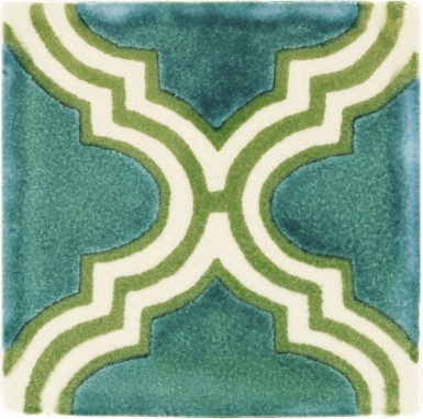 Green Vignali Handmade Siena Vetro Ceramic Tile