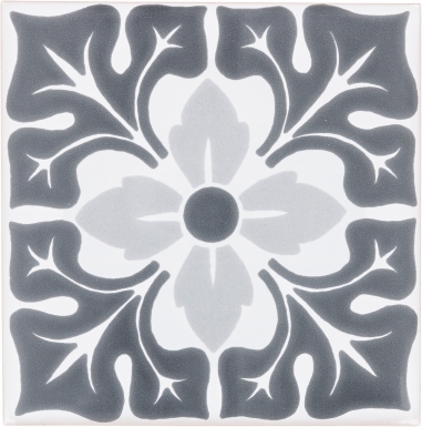 8.25" x 8.25" Lucerna 2 with Snow White - Sevilla Ceramic Floor Tile