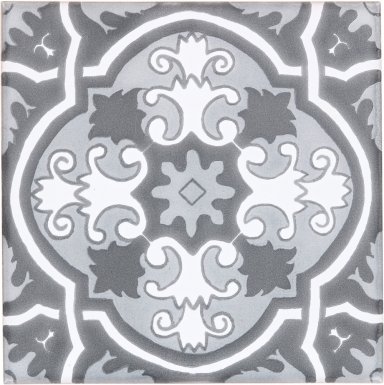 8.25" x 8.25" Santillana 2 with Snow White - Sevilla Ceramic Floor Tile