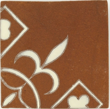 Flor de Liz - Tierra High Fired Decorative Tile
