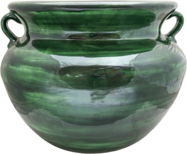 Verde Hoja - Large Round Ceramic Planter