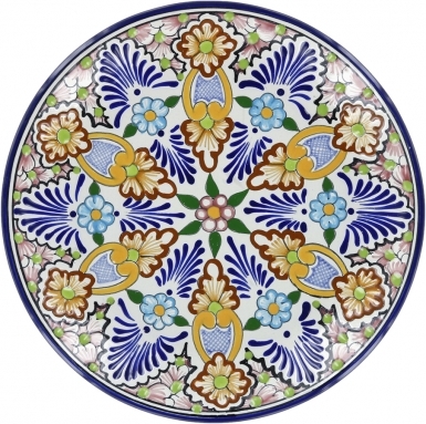 Puebla Classic Ceramic Talavera Plate N. 8