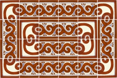 Set of 24 Individual Tiles 4.25" x 4.25" - Talavera Mexican Tile Set