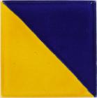 4.25 x 4.25 Blue & Yellow Harlequin - Talavera Mexican Tile