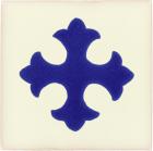 4.25 x 4.25 Blue Cross - Talavera Mexican Tile